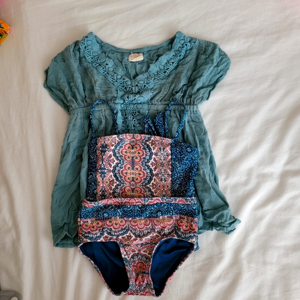 O'Neil 2t toddler swim and cover up set boho style